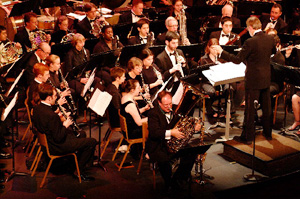 The concert band in performance